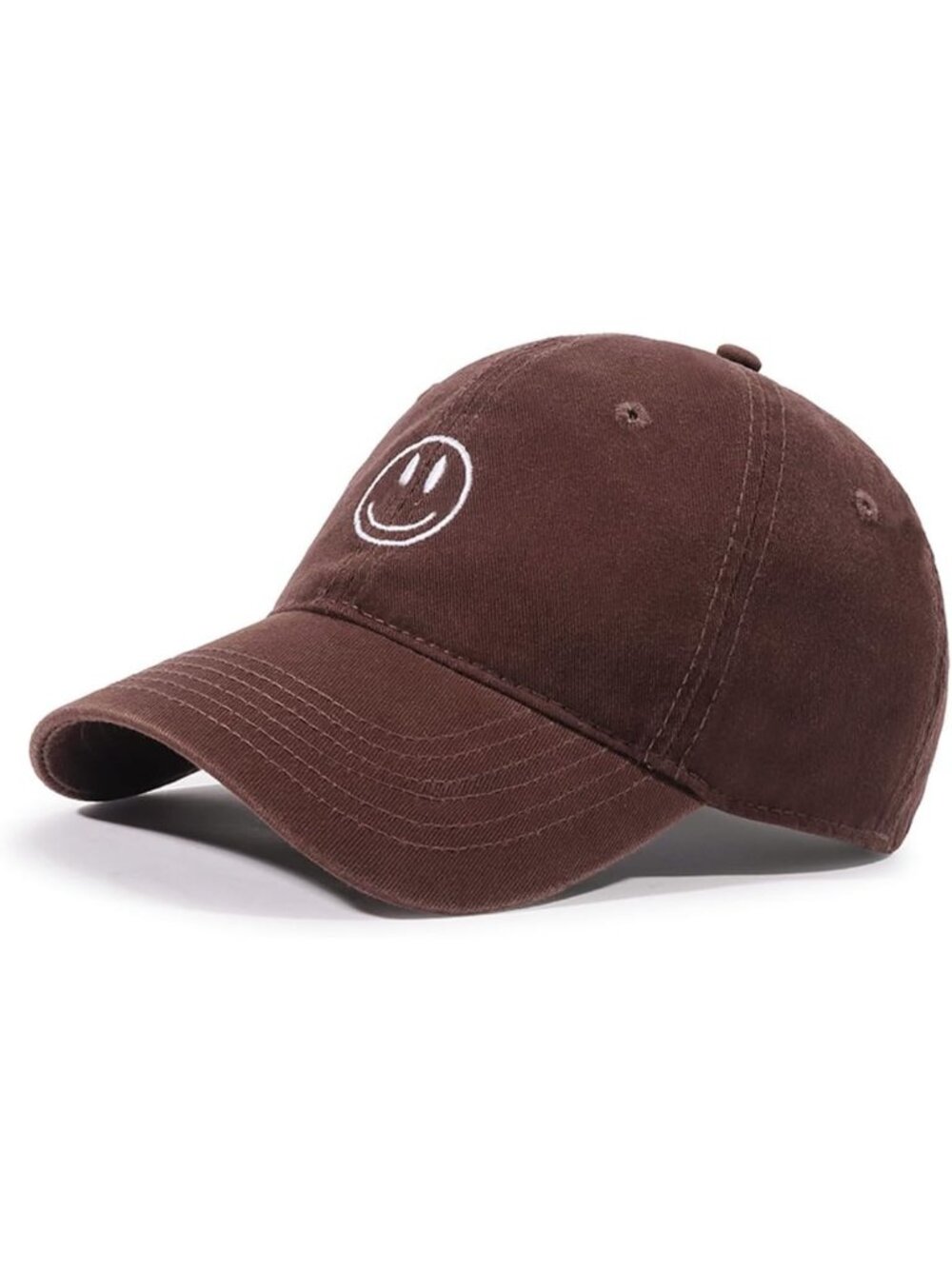 🎃Unisex Brown Vintage Washed Distress Cotton Profile Basic Solid Baseball Caps
